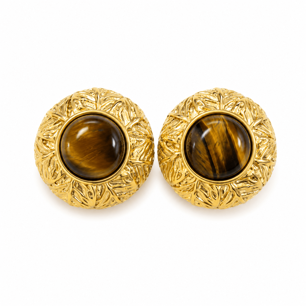 SOL BROWN EARRINGS best gold plated tarnish and water resistant piece by Irish Jewellery brand - Lynott Jewellery