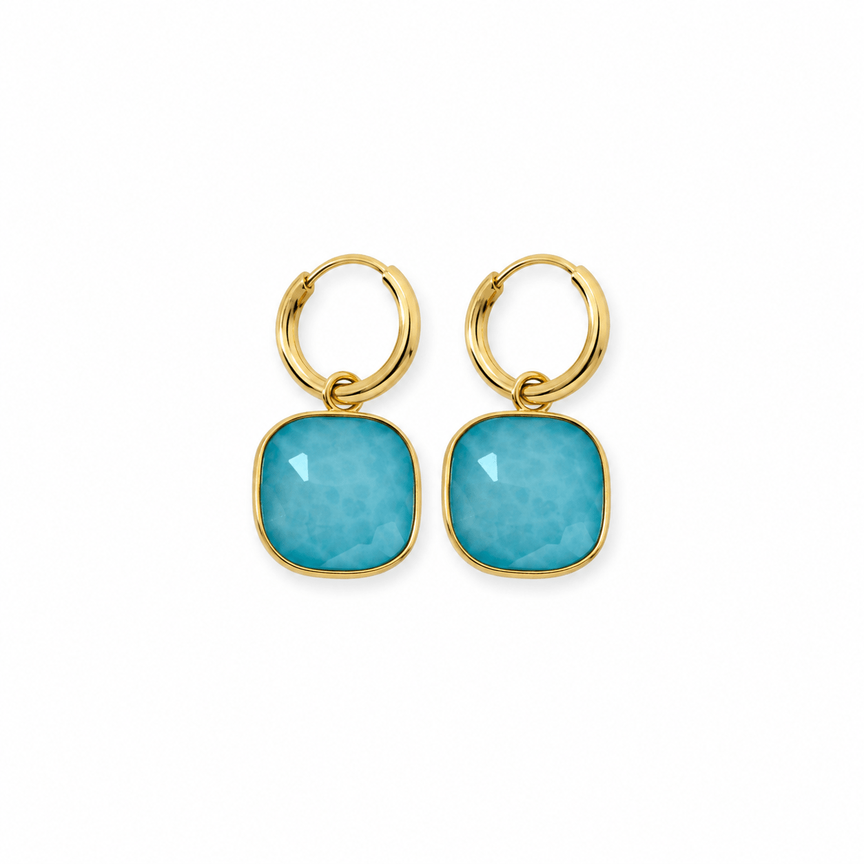 PASTEL BLUE BABY EARRINGS best gold plated tarnish and water resistant piece by Irish Jewellery brand - Lynott Jewellery