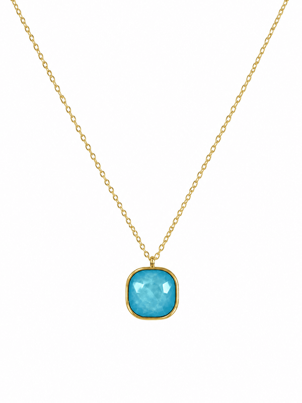 PASTEL BLUE BABY NECKLACE best gold plated tarnish and water resistant piece by Irish Jewellery brand - Lynott Jewellery