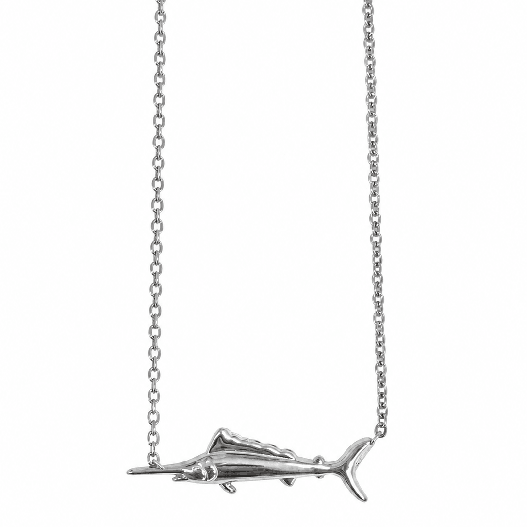 WILD TIDE SWORDFISH NECKLACE best gold plated tarnish and water resistant piece by Irish Jewellery brand - Lynott Jewellery