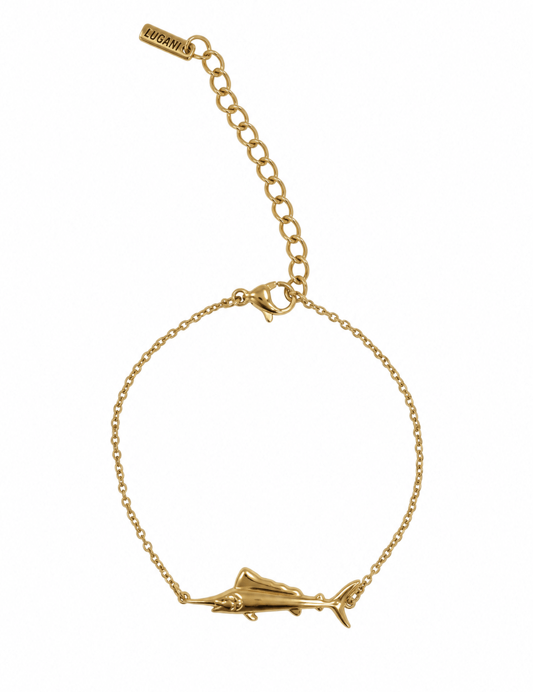 WILD TIDE SWORDFISH BRACELET best gold plated tarnish and water resistant piece by Irish Jewellery brand - Lynott Jewellery