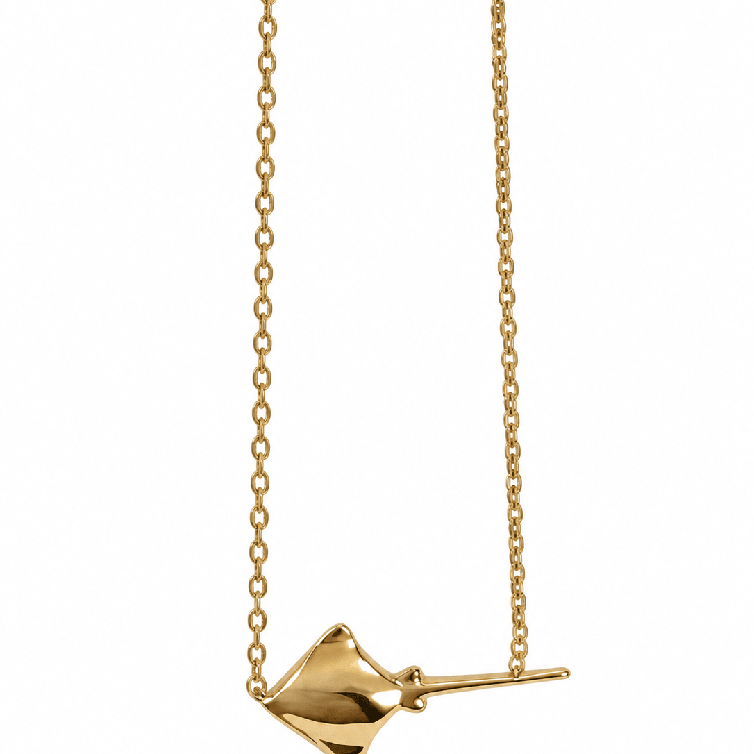SEA WING STING RAY NECKLACE best gold plated tarnish and water resistant piece by Irish Jewellery brand - Lynott Jewellery