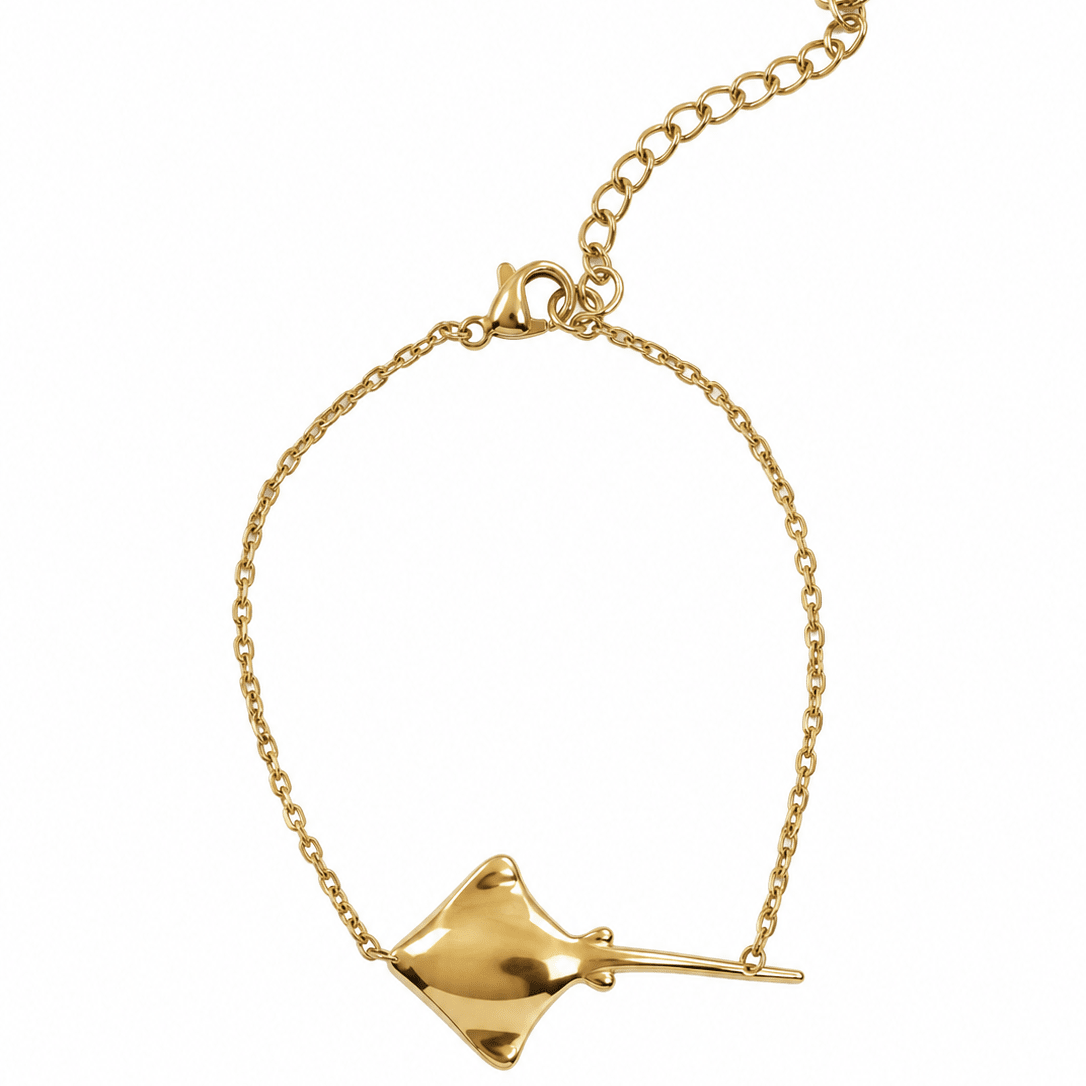 SEA WING STING RAY BRACELET best gold plated tarnish and water resistant piece by Irish Jewellery brand - Lynott Jewellery