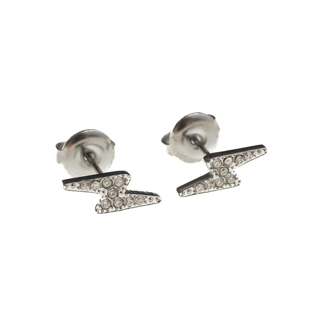 LIGHTENING BOLT STUDS best gold plated tarnish and water resistant piece by Irish Jewellery brand - Lynott Jewellery