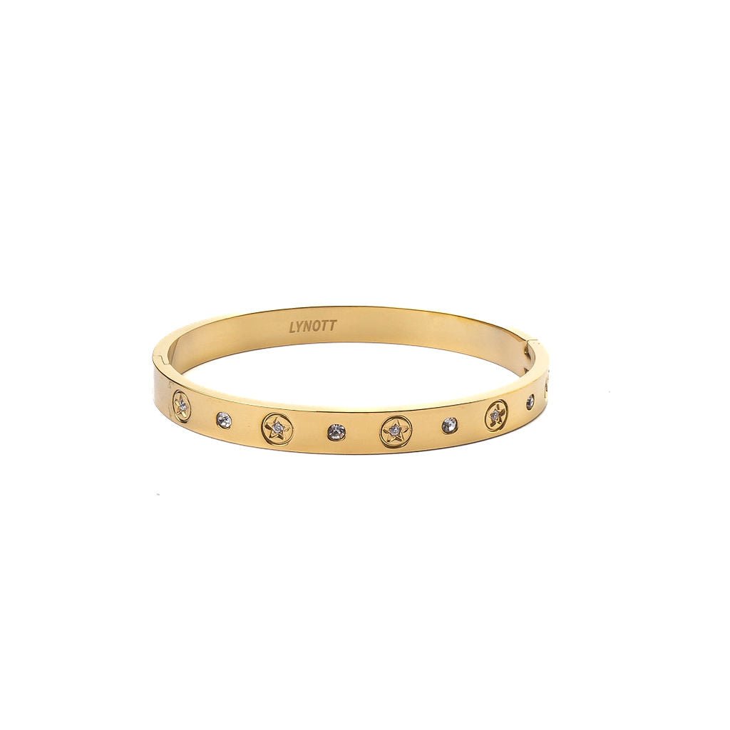 SPICY BANGLE best gold plated tarnish and water resistant piece by Irish Jewellery brand - Lynott Jewellery
