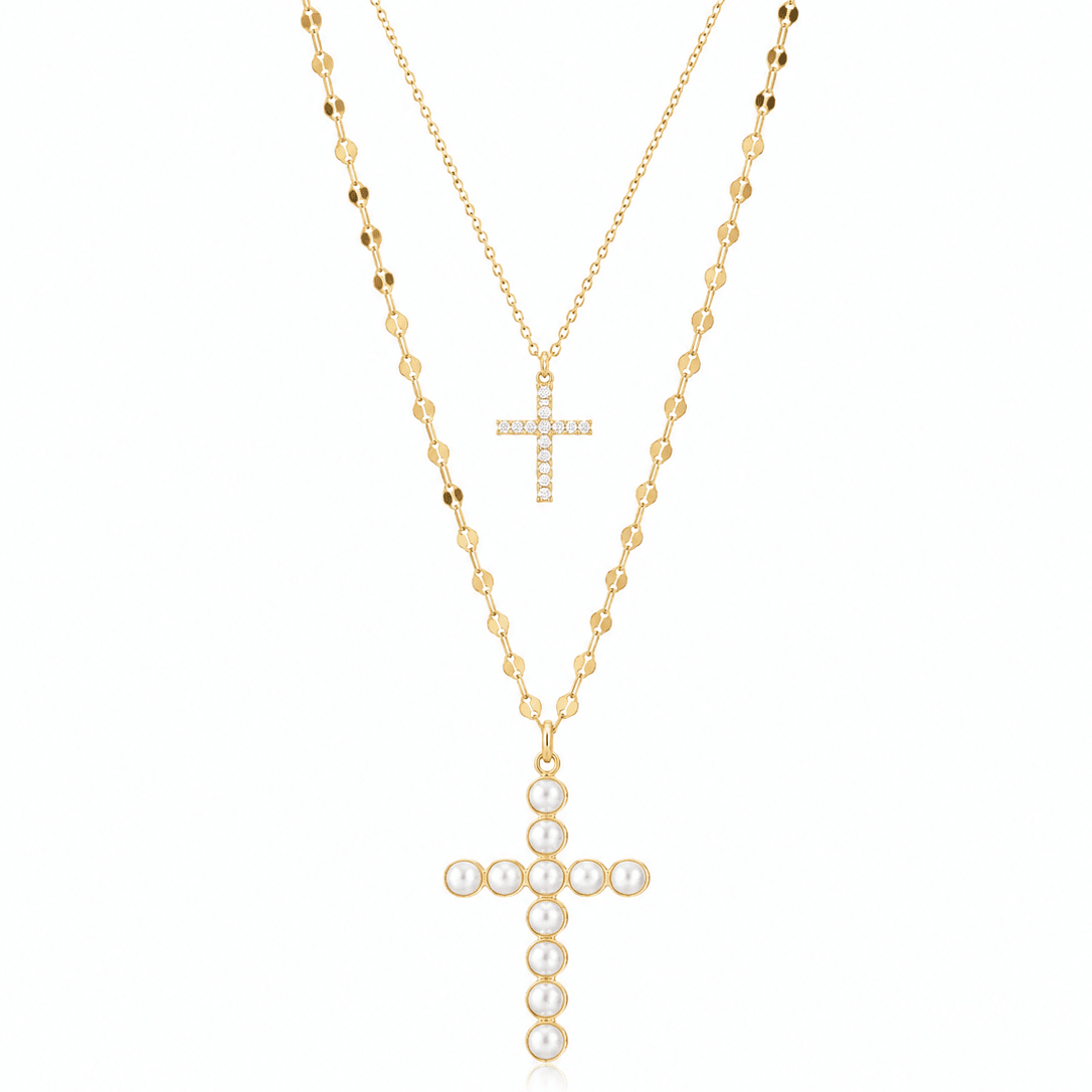 CHARLEEN X LYNOTT CROSS NECKLACE best gold plated tarnish and water resistant piece by Irish Jewellery brand - Lynott Jewellery