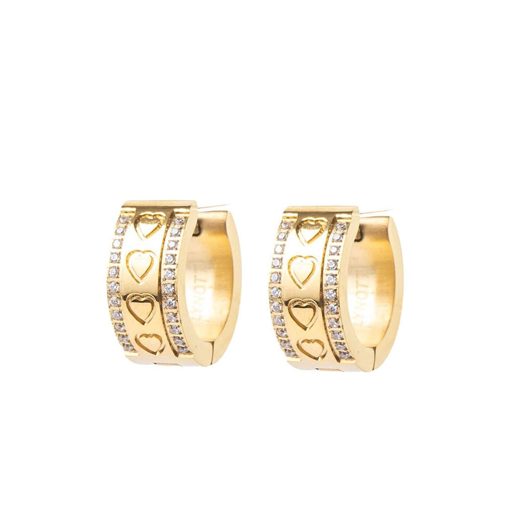 CRYSTAL CUPID EARRINGS best gold plated tarnish and water resistant piece by - Lynott Jewellery