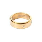 CUPID HEART SPINNING RING best gold plated tarnish and water resistant piece by Irish Jewellery brand - Lynott Jewellery