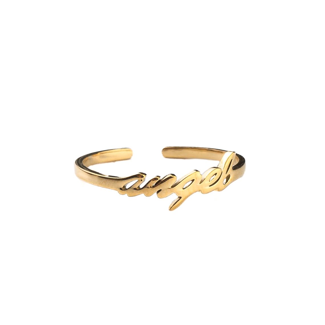 CHARLEEN X ANGEL ADJUSTABLE RING best gold plated tarnish and water resistant piece by - Lynott Jewellery