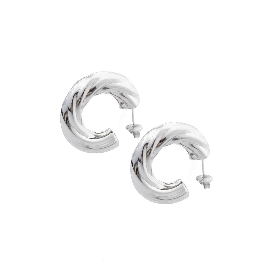 TWISTED HOOPS best gold plated tarnish and water resistant piece by Irish Jewellery brand - Lynott Jewellery