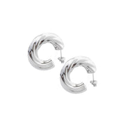 TWISTED HOOPS best gold plated tarnish and water resistant piece by Irish Jewellery brand - Lynott Jewellery