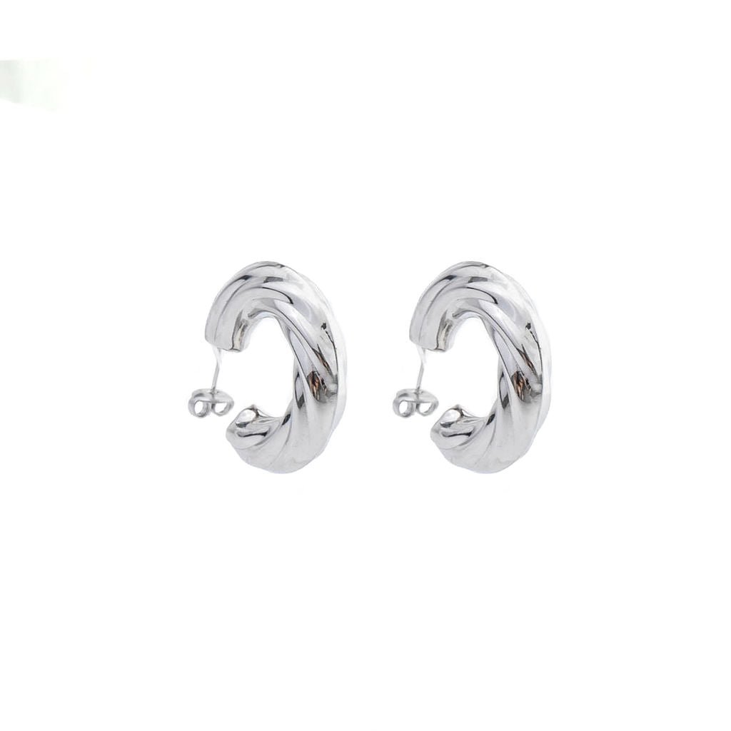 TWISTED HOOPS best gold plated tarnish and water resistant piece by Irish Jewellery brand - Lynott Jewellery