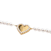 PEARL ENGRAVABLE HEART BRACELET best gold plated tarnish and water resistant piece by Irish Jewellery brand - Lynott Jewellery