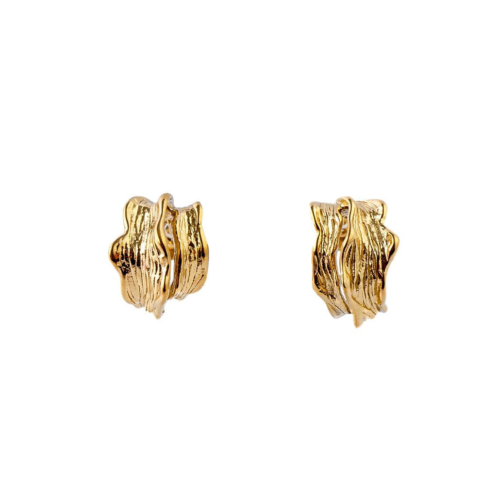 MONTENEGRO HOOPS best gold plated tarnish and water resistant piece by Irish Jewellery brand - Lynott Jewellery