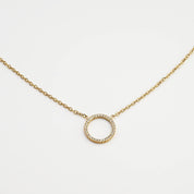CIRCLE NECKLACE best gold plated tarnish and water resistant piece by - Lynott Jewellery