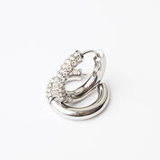 HALF N HALF HOOP best gold plated tarnish and water resistant piece by Irish Jewellery brand - Lynott Jewellery