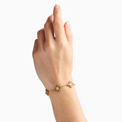 PASSIONATE CLOVER BLACK BRACELET best gold plated tarnish and water resistant piece by Irish Jewellery brand - Lynott Jewellery