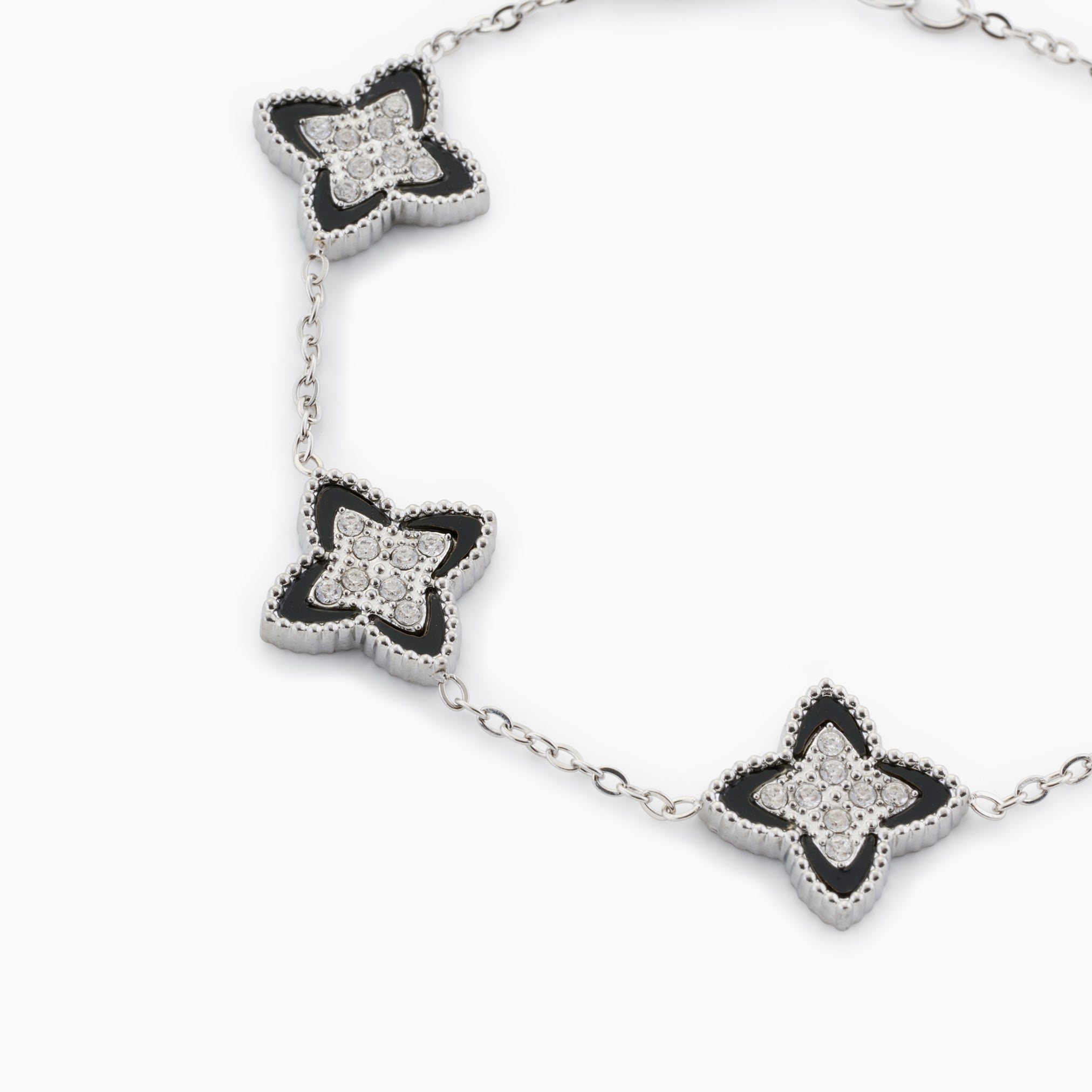 PASSIONATE CLOVER BLACK BRACELET best gold plated tarnish and water resistant piece by Irish Jewellery brand - Lynott Jewellery
