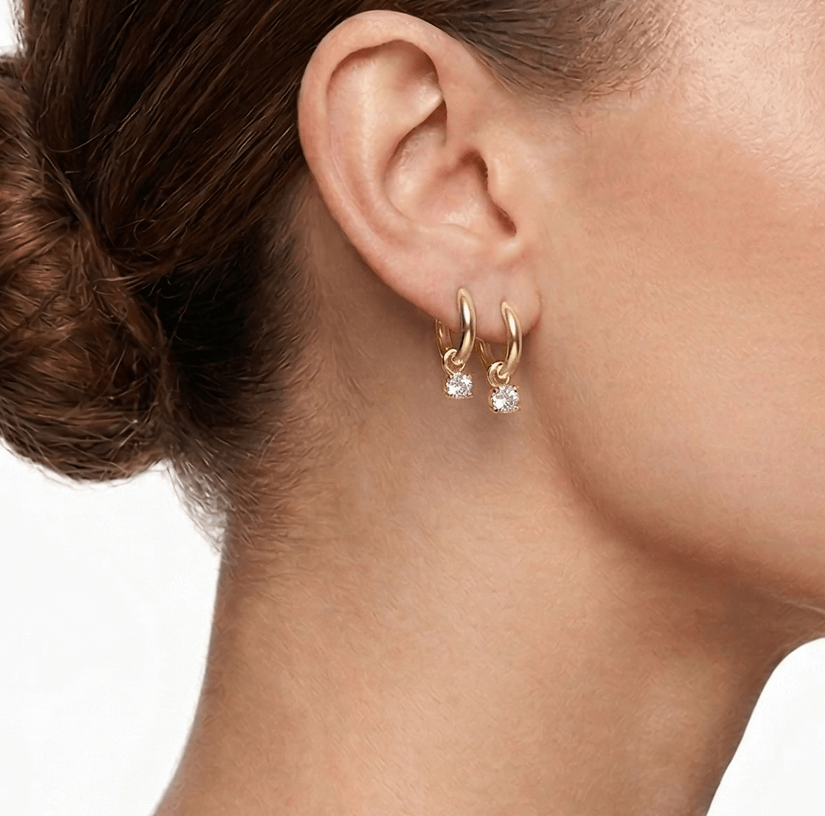 LAILA HUGGIES best gold plated tarnish and water resistant piece by Irish Jewellery brand - Lynott Jewellery