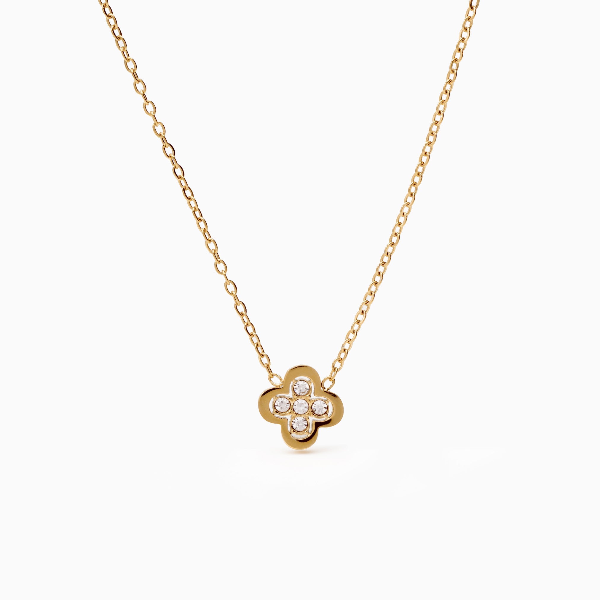 ELEGANCE CLOVER NECKLACE best gold plated tarnish and water resistant piece by - Lynott Jewellery