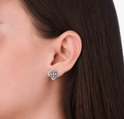 ELEGANCE CLOVER STUDS best gold plated tarnish and water resistant piece by Irish Jewellery brand - Lynott Jewellery