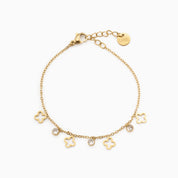MINI CLOVER BRACELET best gold plated tarnish and water resistant piece by Irish Jewellery brand - Lynott Jewellery