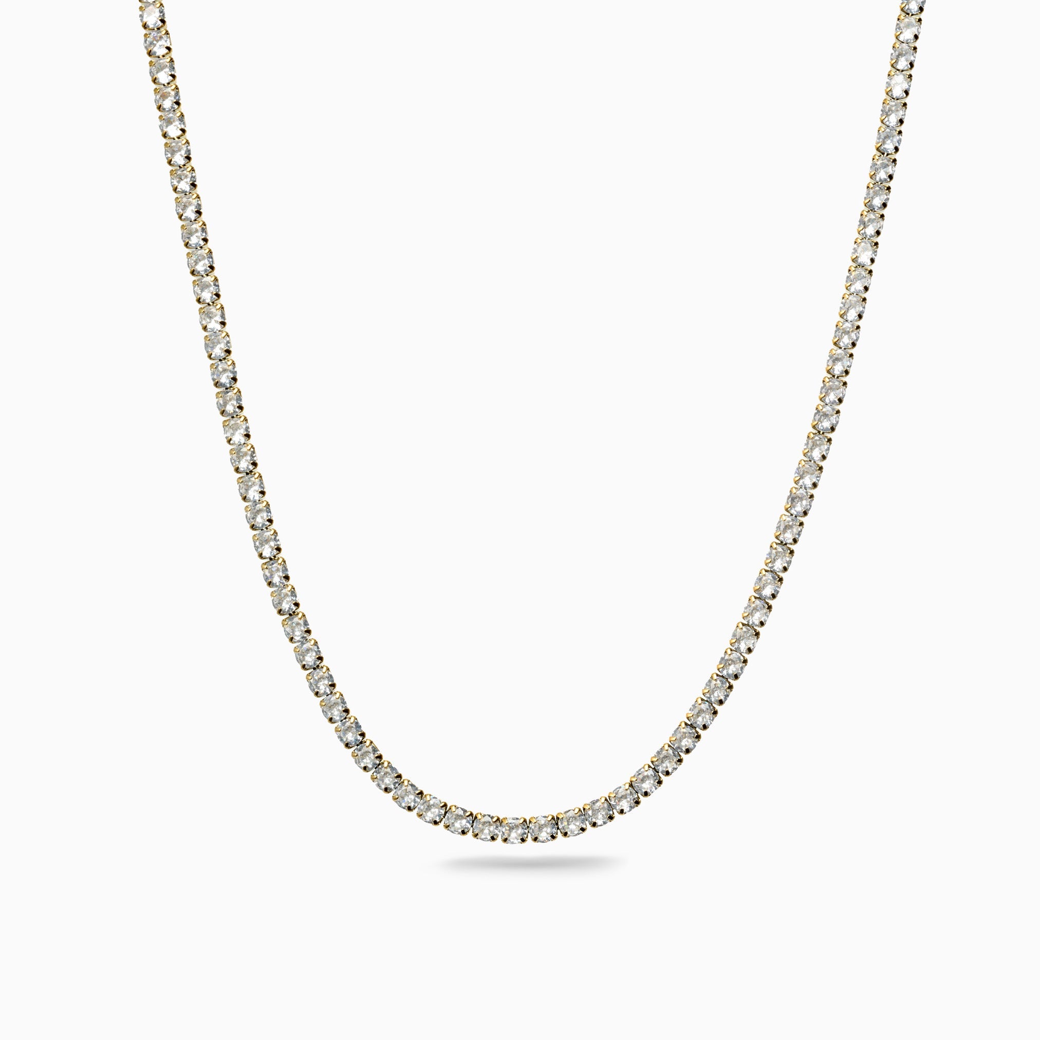 REGINA TENNIS NECKLACE best gold plated tarnish and water resistant piece by Irish Jewellery brand - Lynott Jewellery