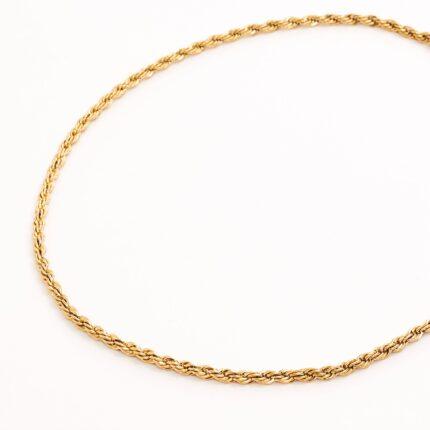 TWISTY CHAIN GOLD NECKLACE best gold plated tarnish and water resistant piece by Irish Jewellery brand - Lynott Jewellery