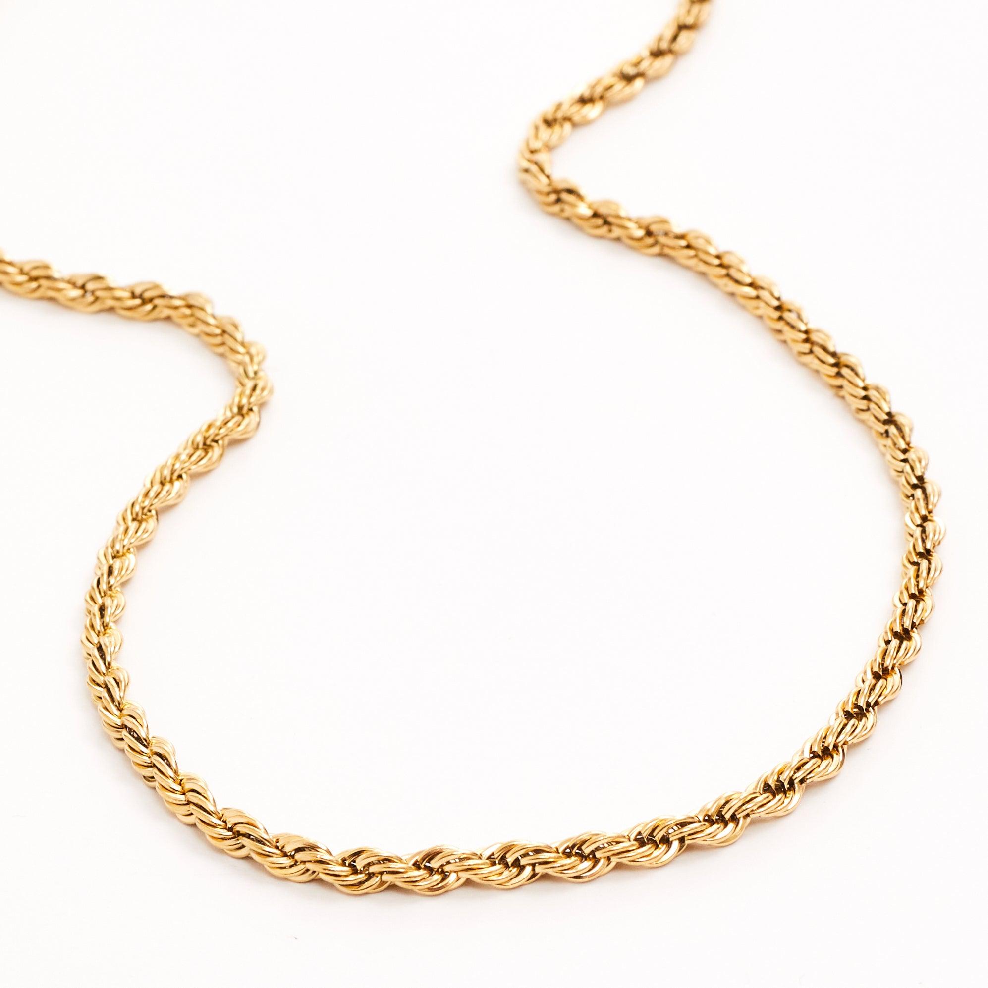 TWISTY CHAIN GOLD NECKLACE best gold plated tarnish and water resistant piece by Irish Jewellery brand - Lynott Jewellery