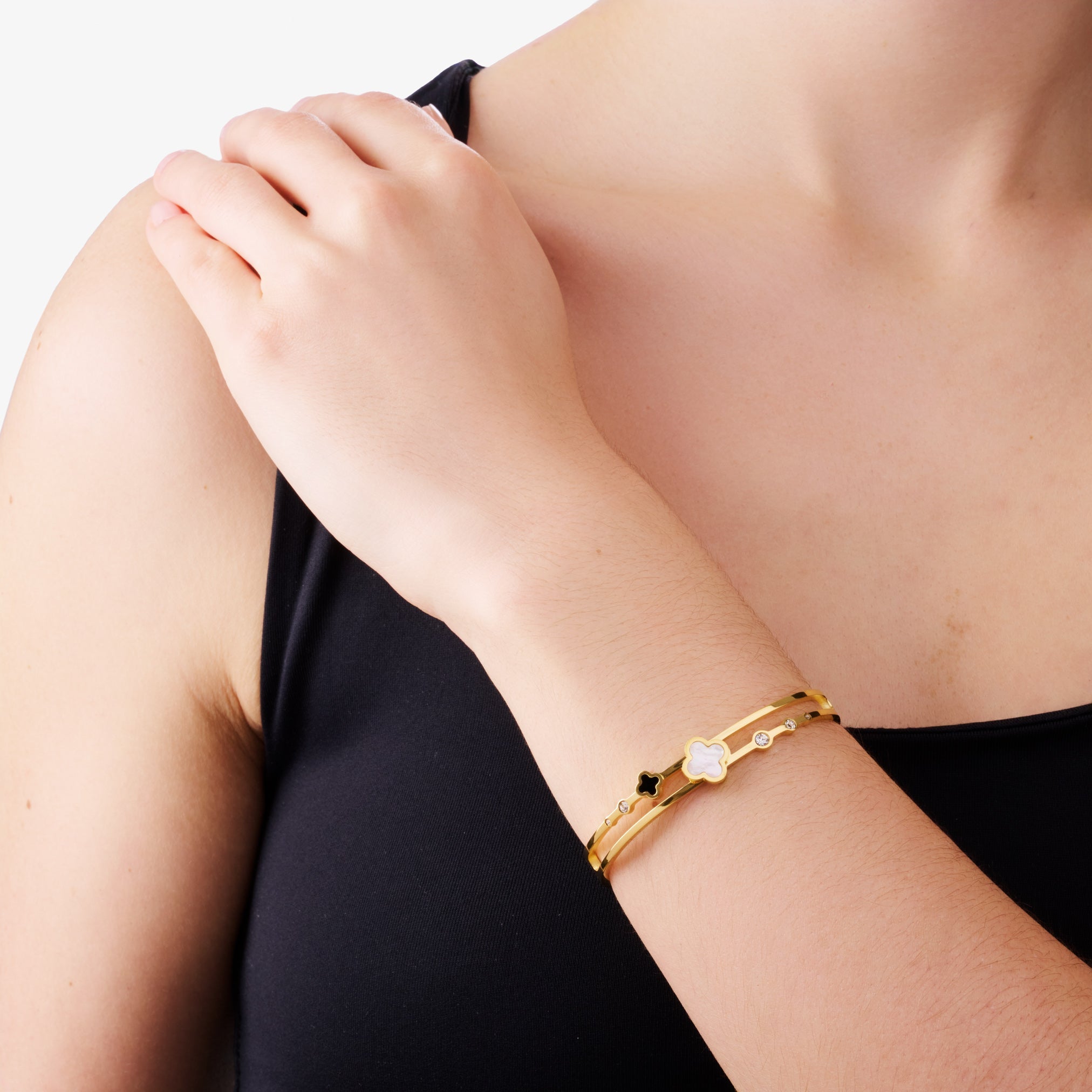 MOLLIE BANGLE best gold plated tarnish and water resistant piece by Irish Jewellery brand - Lynott Jewellery