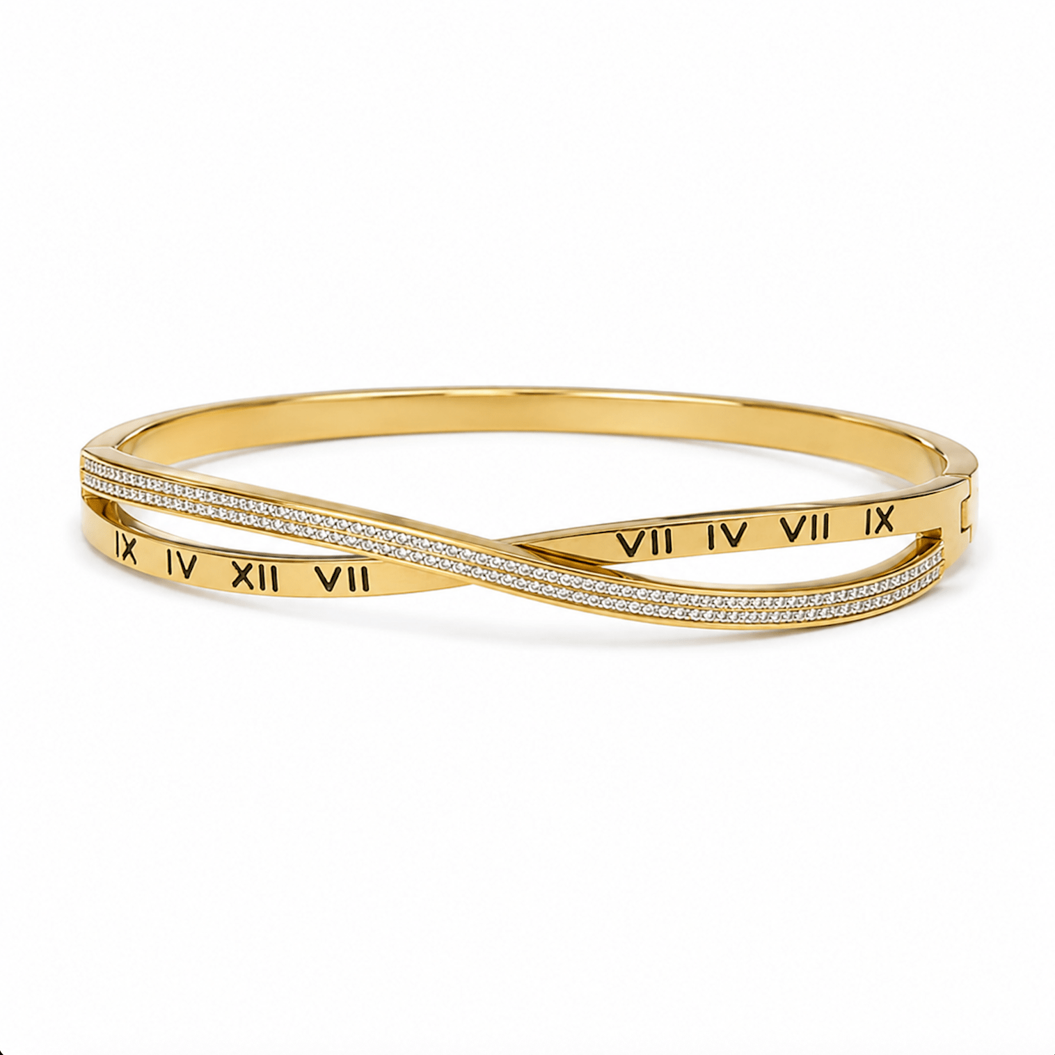 SHOWSTOPPER BANGLE best gold plated tarnish and water resistant piece by Irish Jewellery brand - Lynott Jewellery