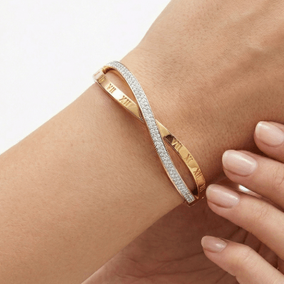 SHOWSTOPPER BANGLE best gold plated tarnish and water resistant piece by Irish Jewellery brand - Lynott Jewellery