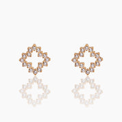 CLUSTER CLOVER STUDS best gold plated tarnish and water resistant piece by Irish Jewellery brand - Lynott Jewellery