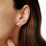 CLUSTER CLOVER STUDS best gold plated tarnish and water resistant piece by Irish Jewellery brand - Lynott Jewellery