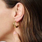 EVERYDAY HOOPS best gold plated tarnish and water resistant piece by Irish Jewellery brand - Lynott Jewellery