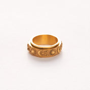BREATHE SPINNING RING best gold plated tarnish and water resistant piece by Irish Jewellery brand - Lynott Jewellery