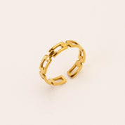 SNEAKY LINK ADJUSTABLE RING best gold plated tarnish and water resistant piece by Irish Jewellery brand - Lynott Jewellery