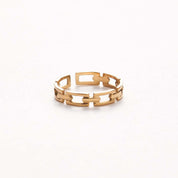 SNEAKY LINK ADJUSTABLE RING best gold plated tarnish and water resistant piece by Irish Jewellery brand - Lynott Jewellery