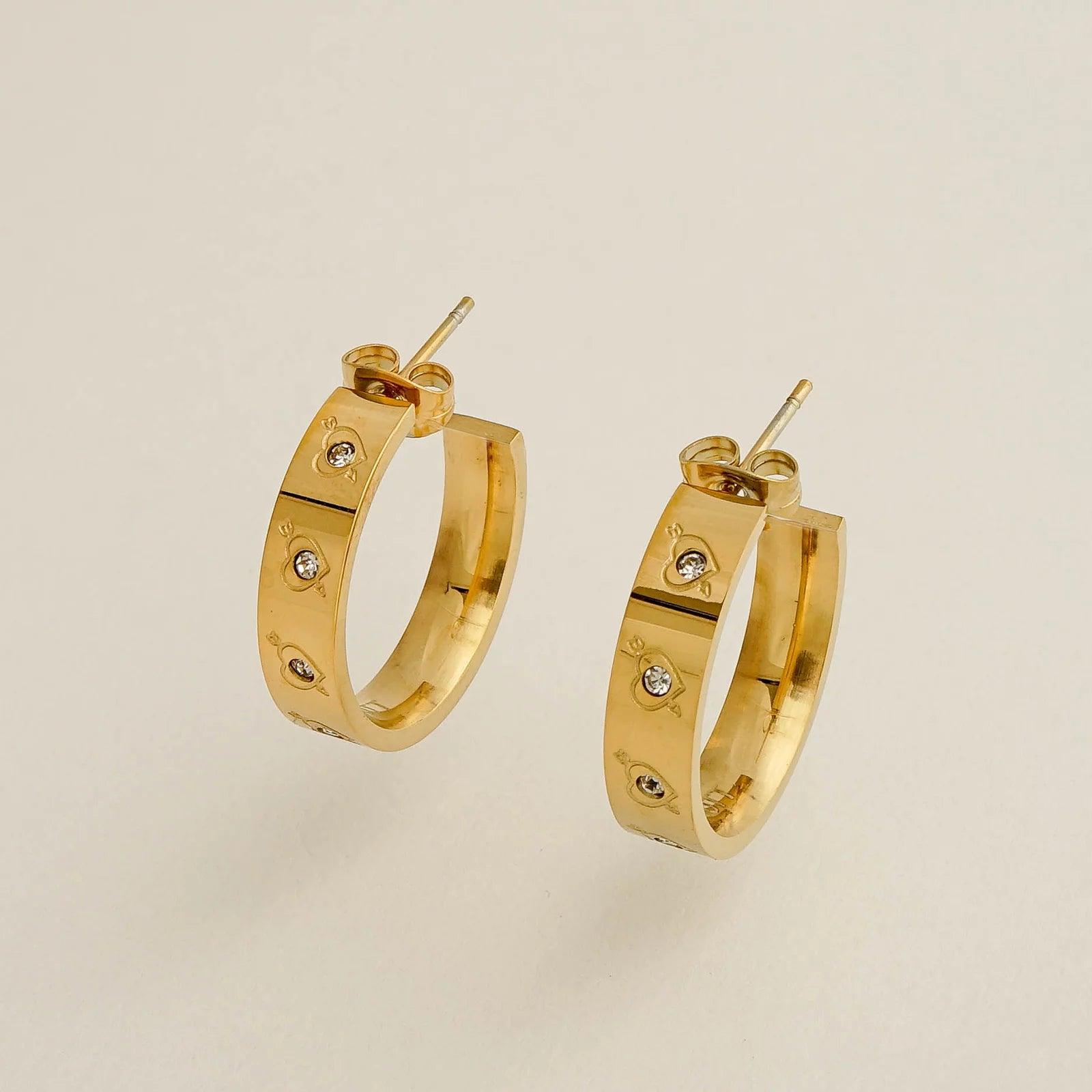 CUPID EARRINGS best gold plated tarnish and water resistant piece by Irish Jewellery brand - Lynott Jewellery
