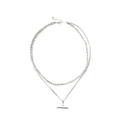 BILLIE DOUBLE LAYER T BAR CHAIN NECKLACE best gold plated tarnish and water resistant piece by Irish Jewellery brand - Lynott Jewellery