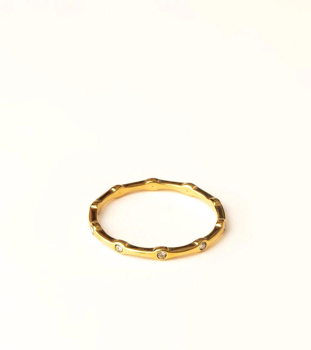 KARLA RING best gold plated tarnish and water resistant piece by - Lynott Jewellery