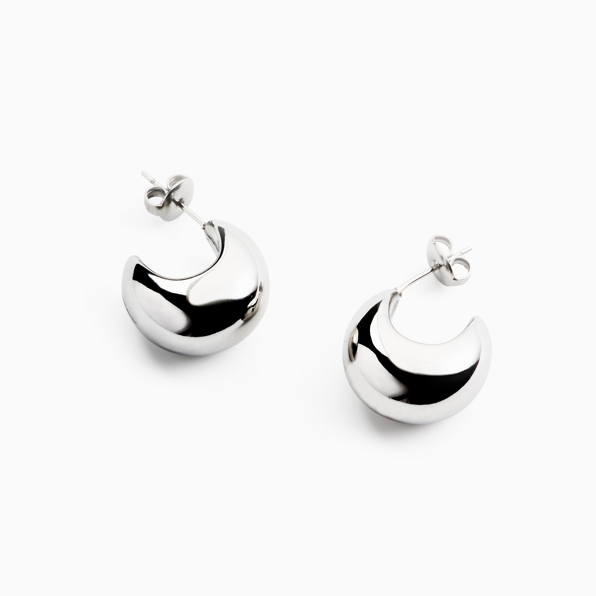 DOME HOOPS best gold plated tarnish and water resistant piece by Irish Jewellery brand - Lynott Jewellery