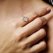 CLUSTER CLOVER ADJUSTABLE RING best gold plated tarnish and water resistant piece by - Lynott Jewellery