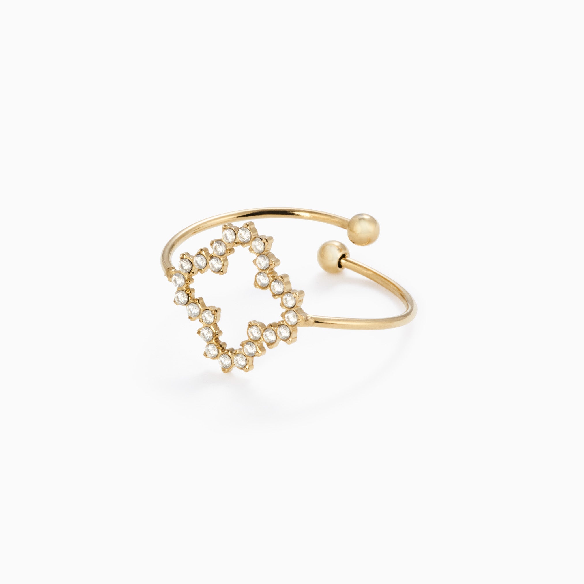 CLUSTER CLOVER ADJUSTABLE RING best gold plated tarnish and water resistant piece by - Lynott Jewellery
