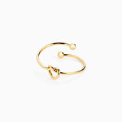KNOT ADJUSTABLE RING best gold plated tarnish and water resistant piece by Irish Jewellery brand - Lynott Jewellery