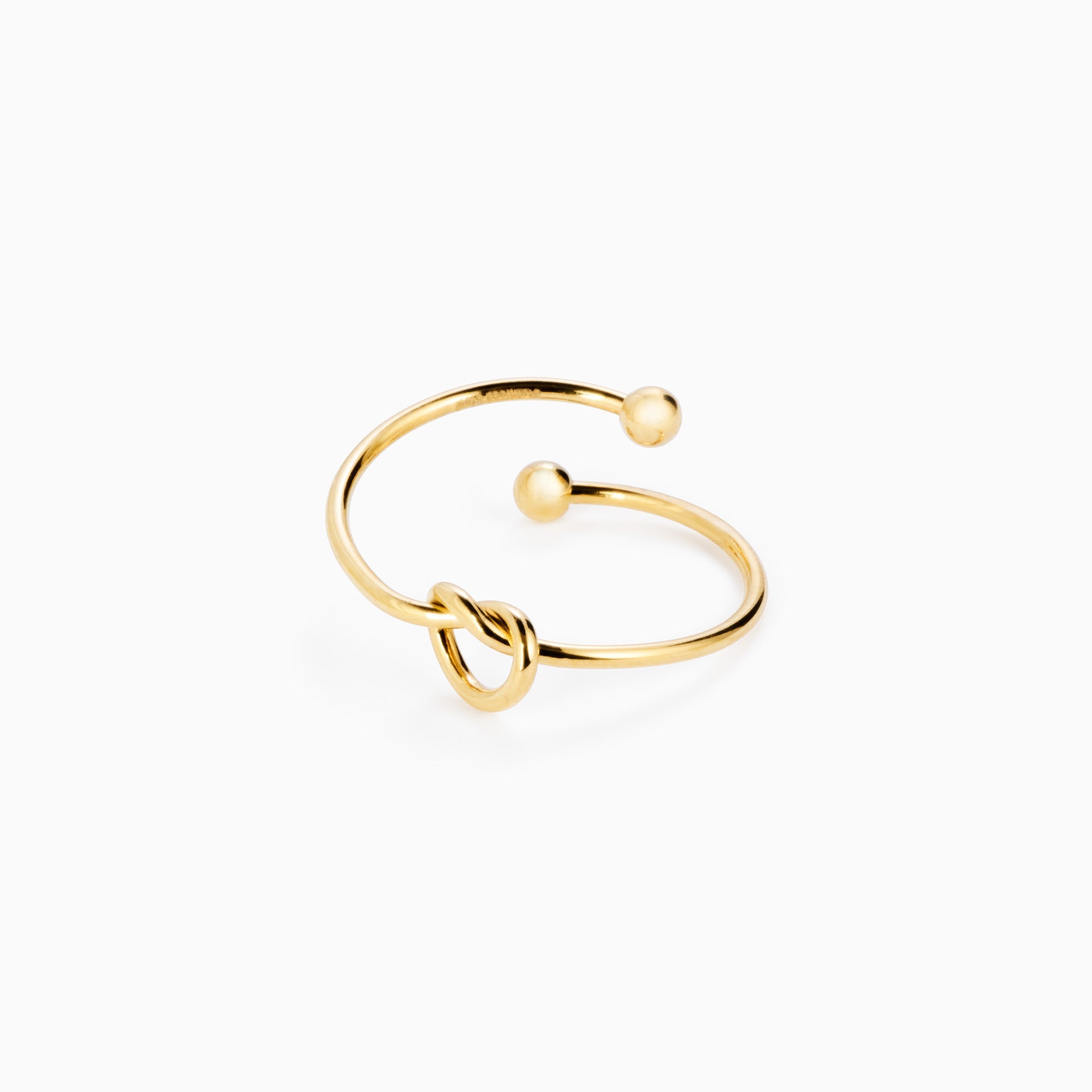KNOT ADJUSTABLE RING best gold plated tarnish and water resistant piece by Irish Jewellery brand - Lynott Jewellery