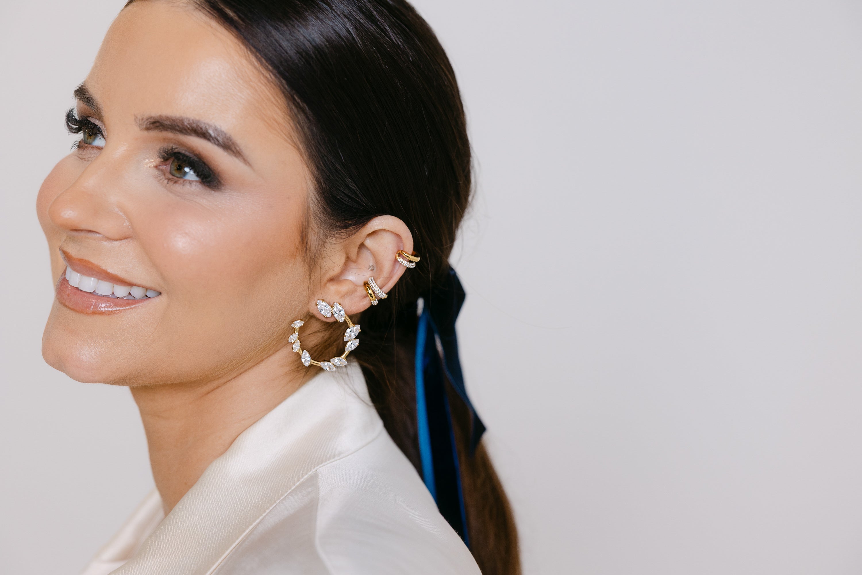 RACHEL GORRY - AIMEE MARQUISE HOOP STUD