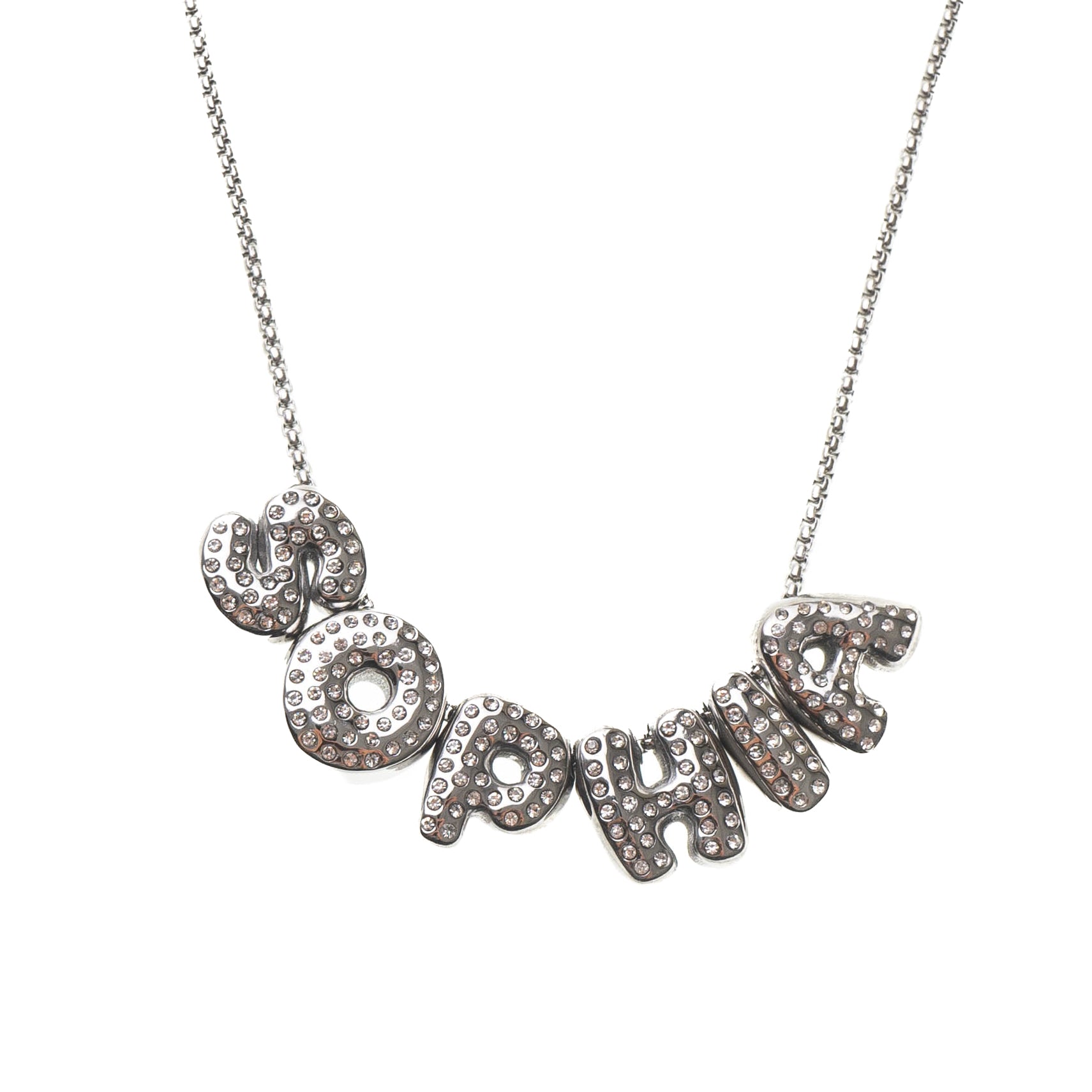 LYNOTT CRYSTAL BUBBLE NAME NECKLACE