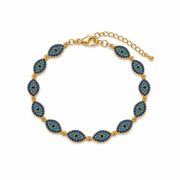 SANTORINI DARK BLUE  EVIL EYE BRACELET