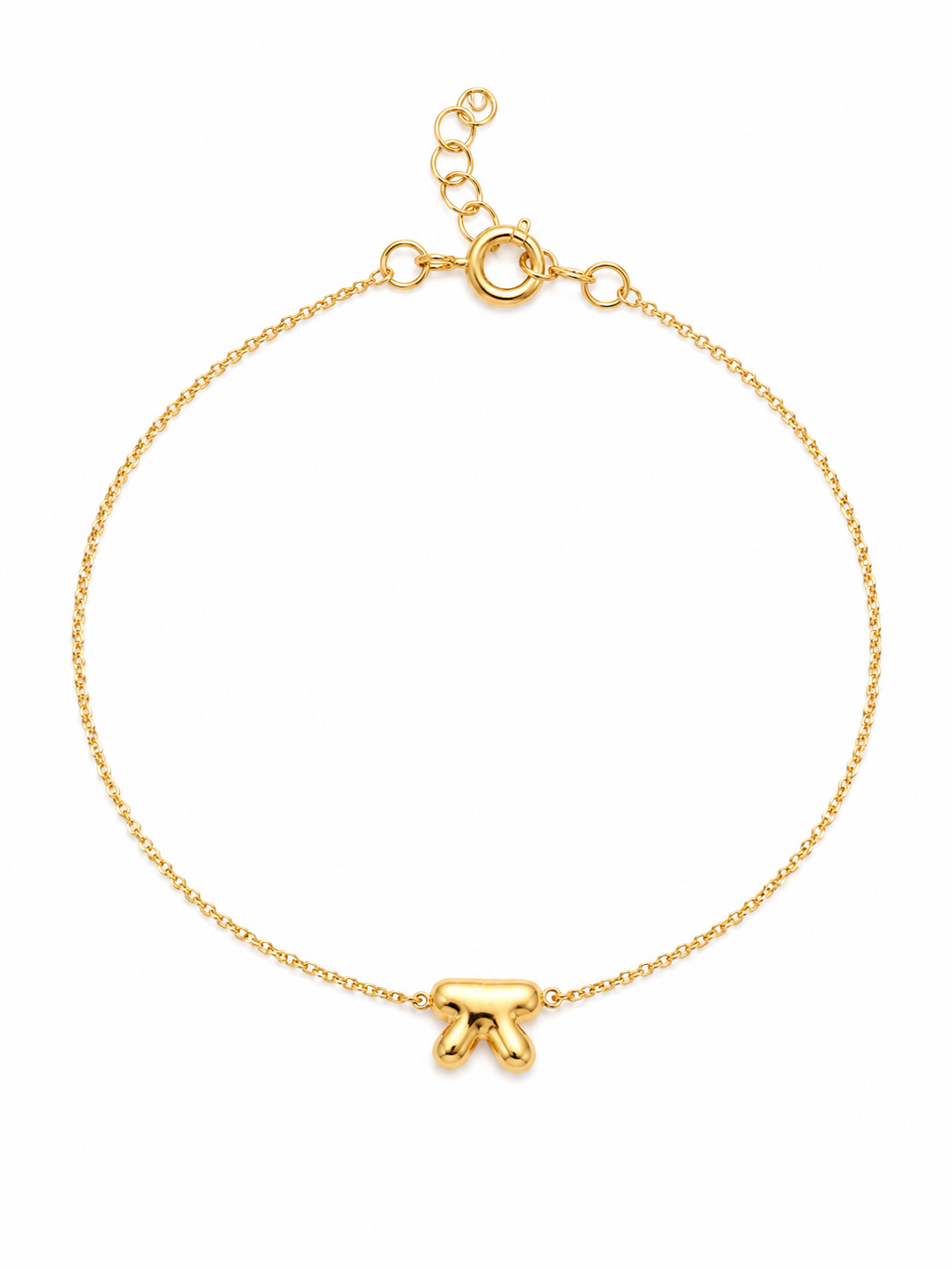 PETITE BUBBLE INITIAL BRACELET